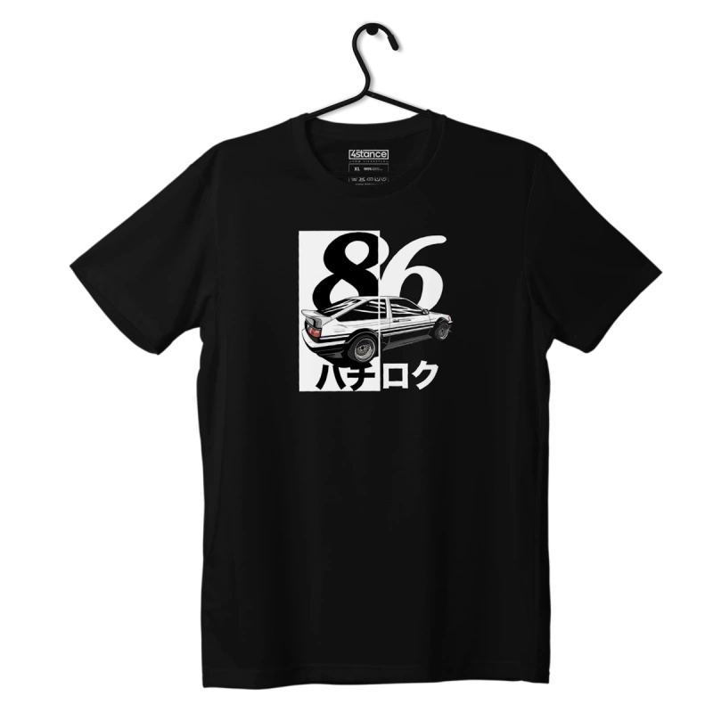 Czarny T-shirt TOYOTA AE86 JAPAN