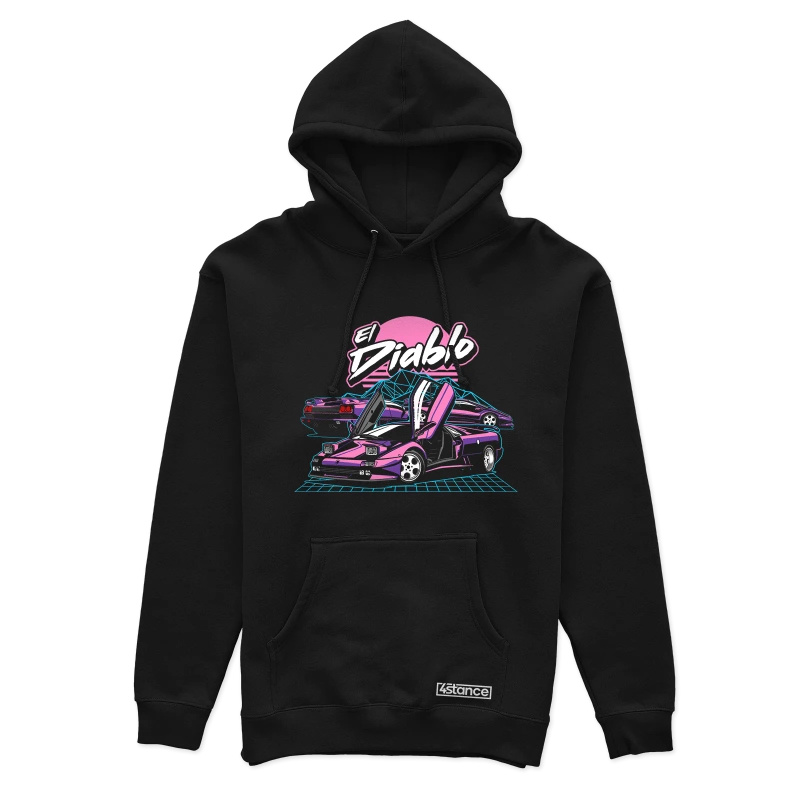 Czarna bluza z kapturem Lamborghini El Diablo