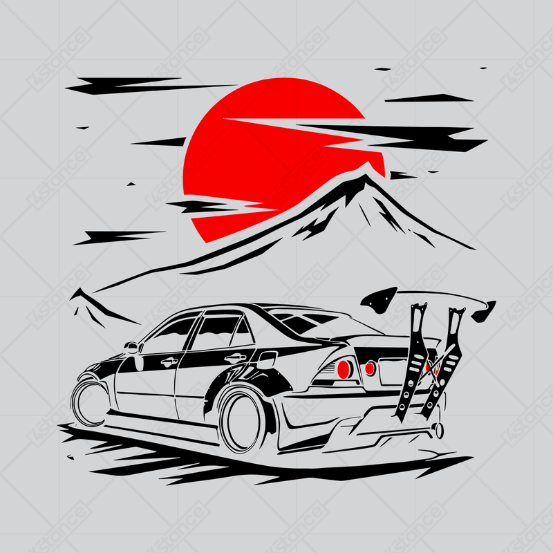 Čierna mikina LEXUS IS200 IS300 IS DOWNHILL