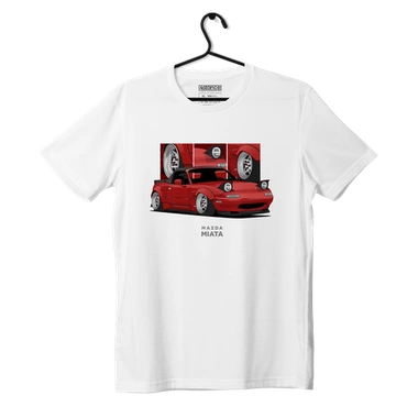 Weißes T-Shirt MAZDA MIATA