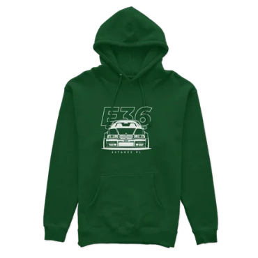 Mikina s kapucňou BMW E36 zelená