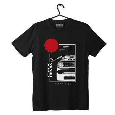 Czarny T-shirt HONDA CRX DEL SOL JDM