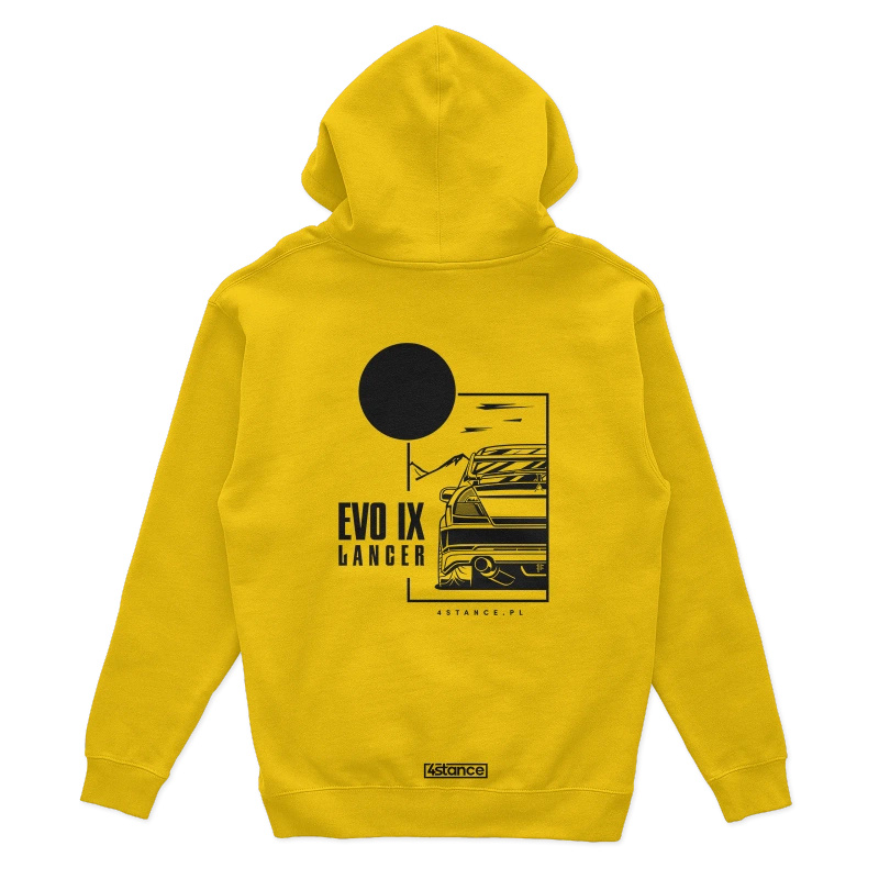 Bluza z kapturem Mitsubishi Lancer Evo IX żółta
