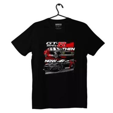 Czarny T-shirt koszulka Nissan Skyline GT-R ADVAN