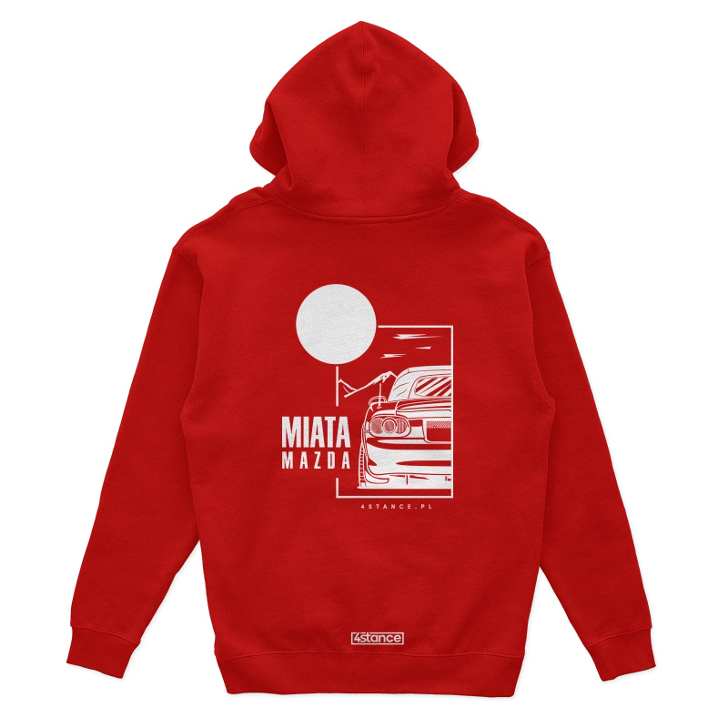 Mazda Miata hoodie with roof red
