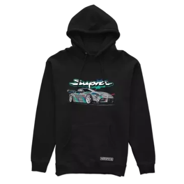 Czarna bluza z kapturem Toyota Supra mk5 HKS
