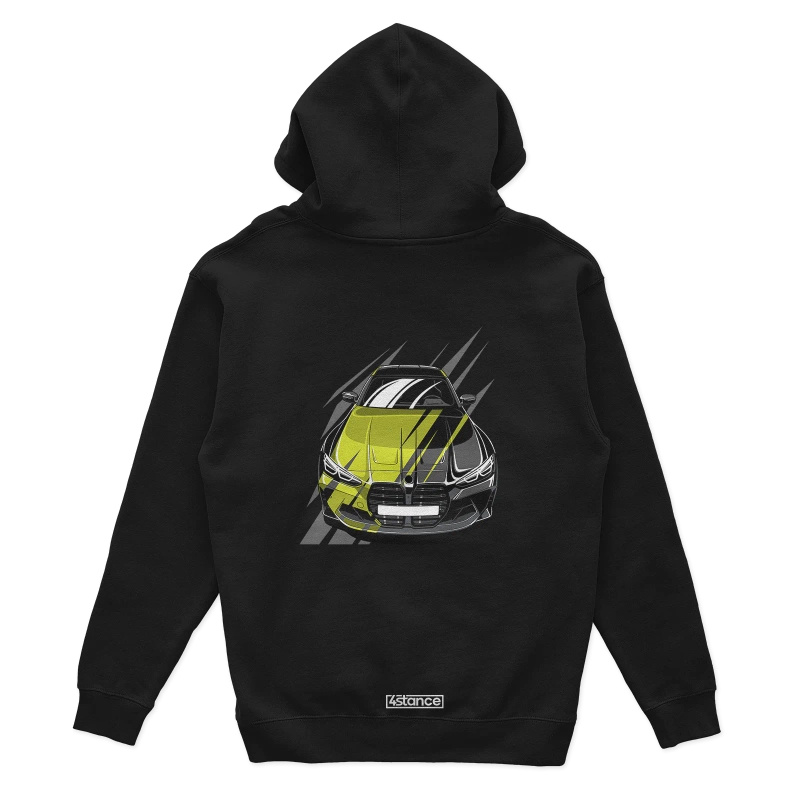 Schwarzer BMW M4 G82 Kapuzenpullover