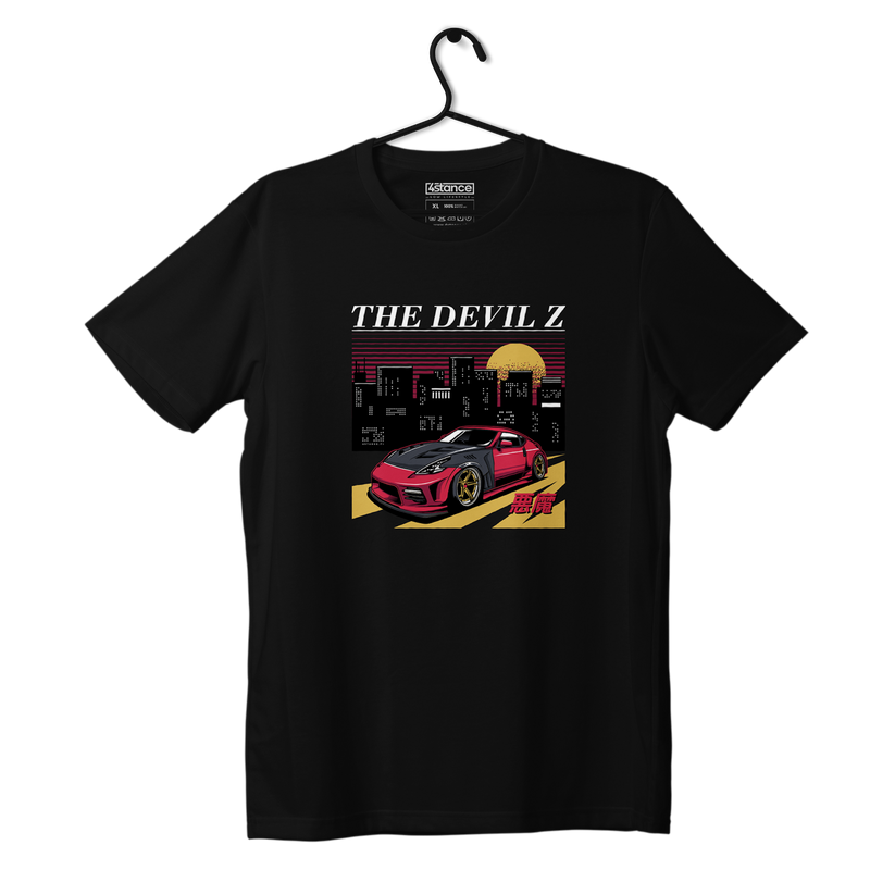 Schwarzes T-shirt NISSAN 350Z DEVIL
