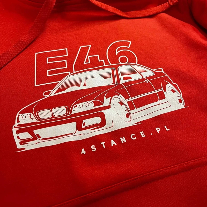 BMW E46 red front hoodie