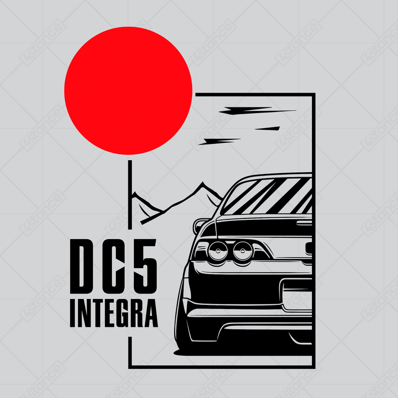 Čierna mikina HONDA INTEGRA DC5 JDM