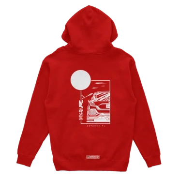 Bluza z kapturem Honda Civic Type R czerwona