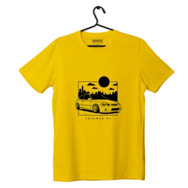 T-shirt koszulka Honda Civic VI JDM żółta