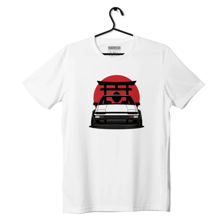 Biały T-shirt TOYOTA  AE86 TORI