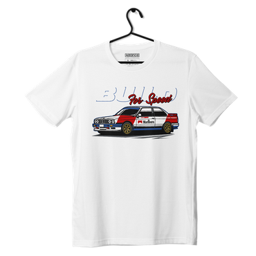 Biały T-shirt koszulka BMW E30 Marlboro