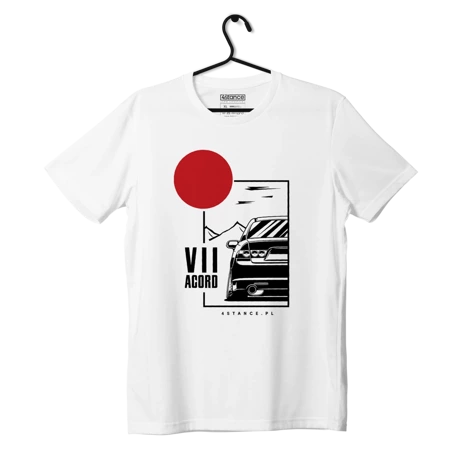 Biały T-shirt koszulka HONDA ACCORD VII JDM