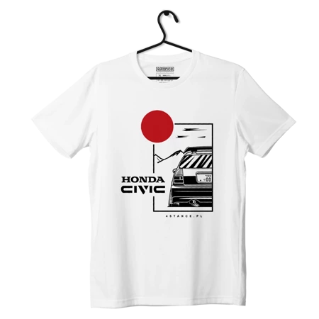 Biały T-shirt koszulka HONDA CIVIC V JDM