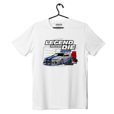 Biały T-shirt koszulka LEGEND NEVER DIE