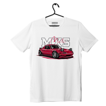 Biały T-shirt koszulka MAZDA MIATA MX5