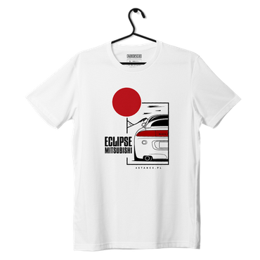 Biały T-shirt koszulka MITSUBISHI ECLIPSE