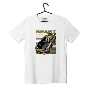 Biały T-shirt koszulka Toyota Supra mk4 BEAST