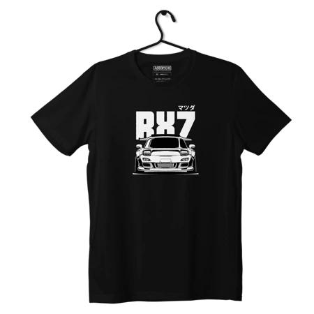 Czarny T-shirt MAZDA RX-7 BW