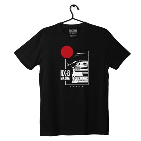 Czarny T-shirt MAZDA RX-8 JDM