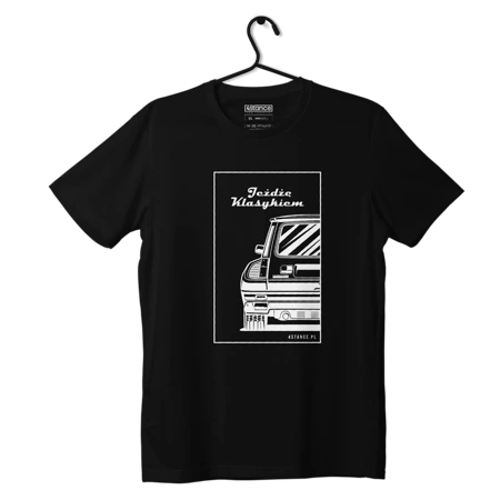 Czarny T-shirt RENAULT 5 Jeżdżę klasykiem