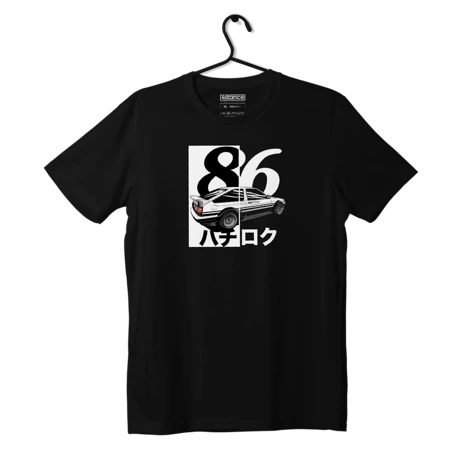 Czarny T-shirt TOYOTA AE86 JAPAN