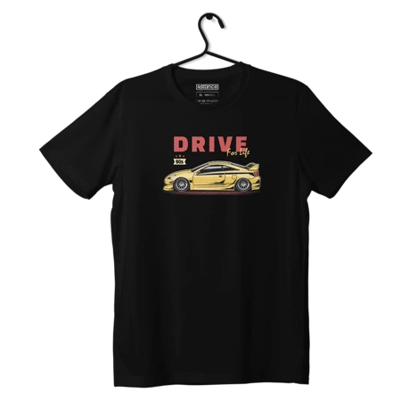 Czarny T-shirt TOYOTA CELICA VII Drive for life