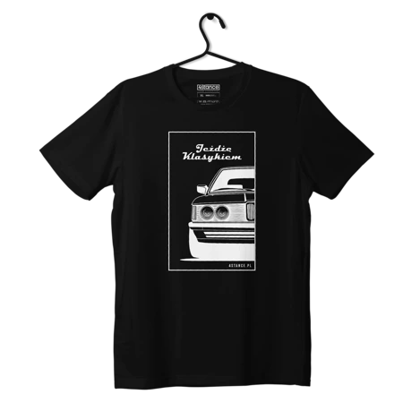 Czarny T-shirt koszulka BMW E21 Jeżdżę klasykiem