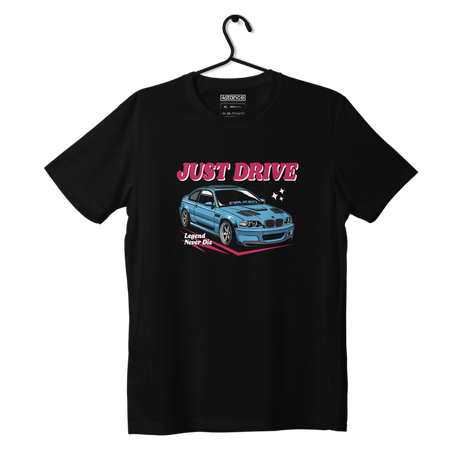 Czarny T-shirt koszulka BMW E46 Just Drive