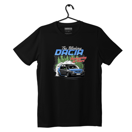 Czarny T-shirt koszulka Dacia Logan