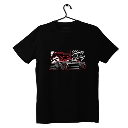 Czarny T-shirt koszulka FORD Mustang Stang Gang