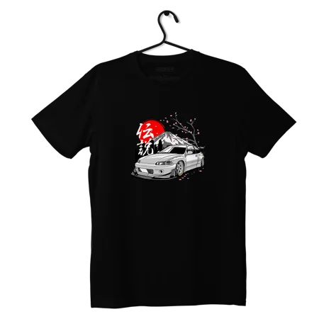 Czarny T-shirt koszulka Honda Civic EG6 Pandem