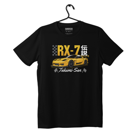 Czarny T-shirt koszulka MAZDA RX-7