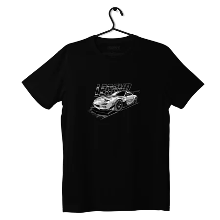 Czarny T-shirt koszulka Mazda RX-7 LEGEND JDM