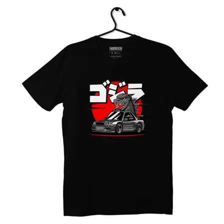 Czarny T-shirt koszulka Nissan BABY GTR R34 