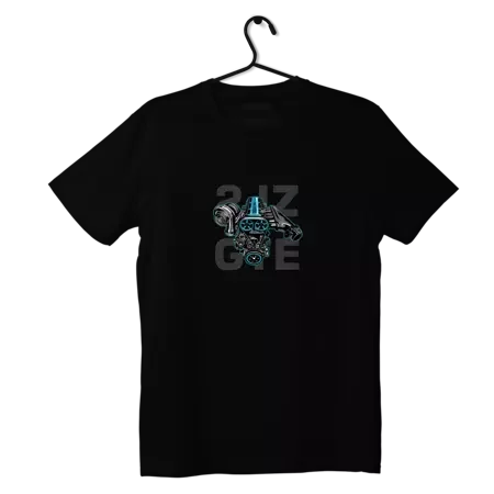 Czarny T-shirt koszulka Silnik 2JZ-GTE