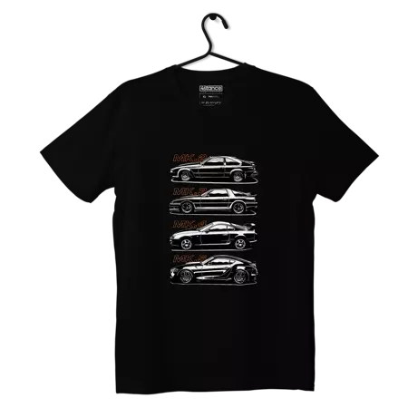 Czarny T-shirt koszulka Toyota Supra History