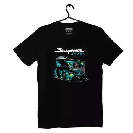 Czarny T-shirt koszulka Toyota Supra mk5 A90