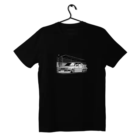 Czarny T-shirt koszulka VW Golf mk2
