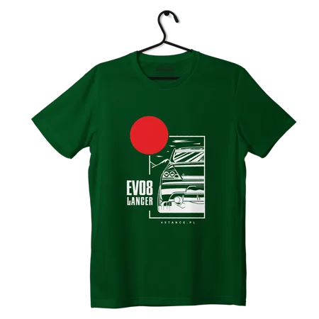 T-shirt Mitsubishi Lancer EVO8 JDM zielona
