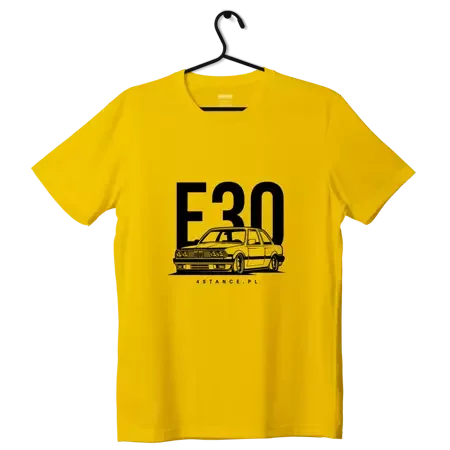 T-shirt koszulka BMW E30 Classic żółta