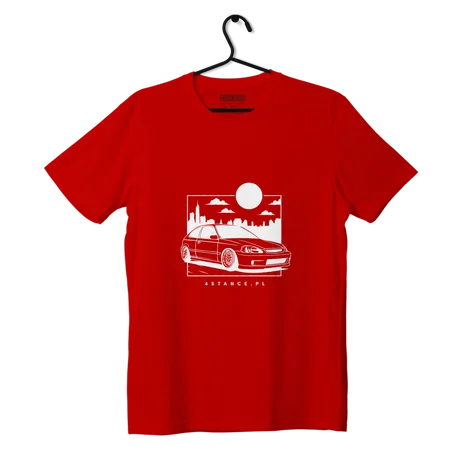 T-shirt koszulka Honda Civic VI JDM czerwona