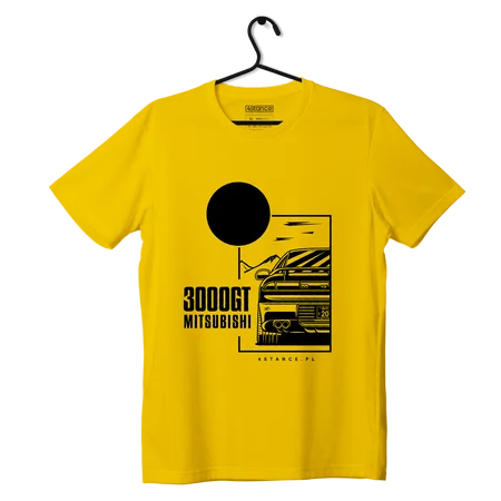 T-shirt koszulka Mitsubishi 3000GT żółta