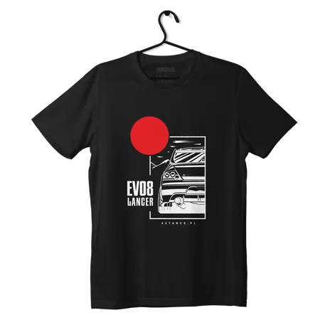 T-shirt koszulka Mitsubishi Lancer EVO8 JDM czarna