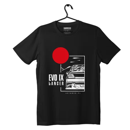 T-shirt koszulka Mitsubishi Lancer Evo IX czarna