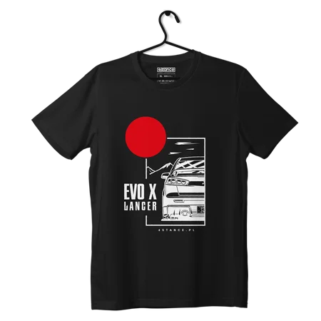 T-shirt koszulka Mitsubishi Lancer Evo X czarna