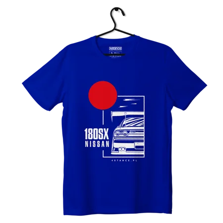 T-shirt koszulka Nissan 180SX niebieska