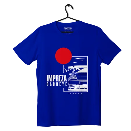 T-shirt koszulka Subaru Impreza Blobeye niebieska